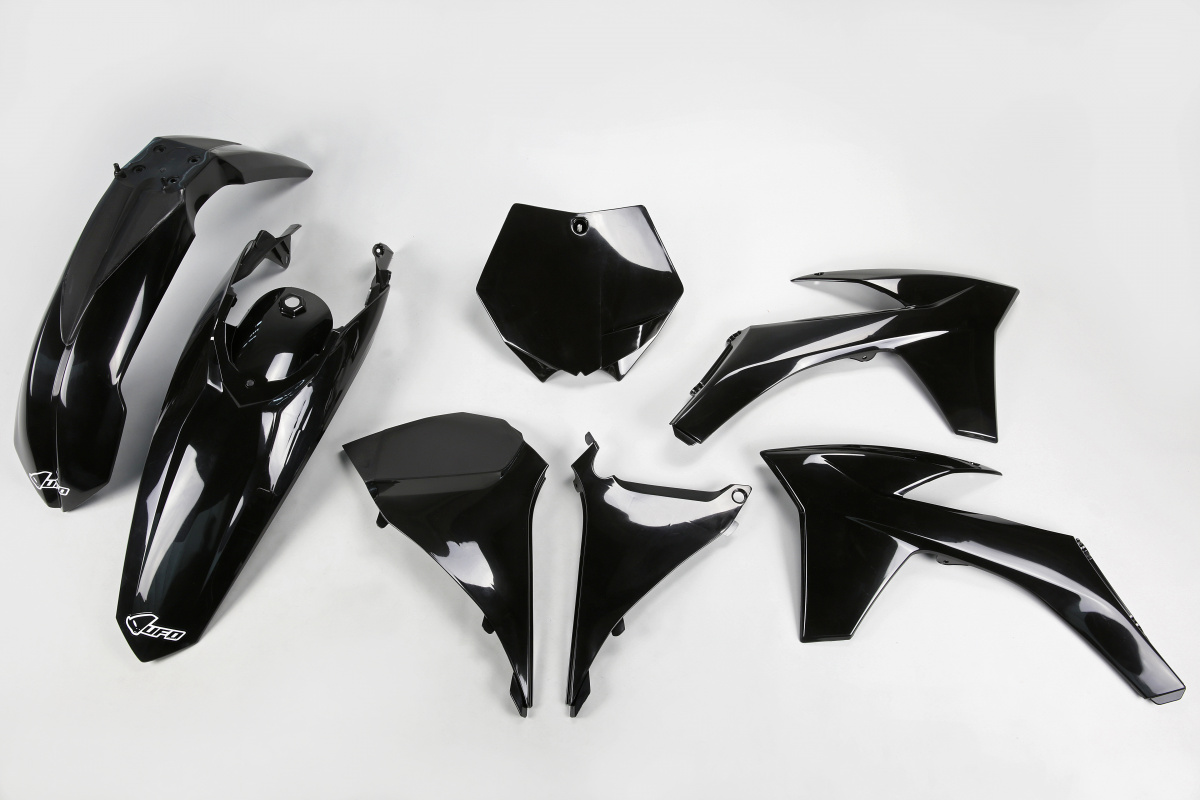 Plastic Kit black for Ktm SX 250/XC 250 - SX 125/XC 125 - SX 150 - SX-F 350/XCF 350 - SX-F 450/XCF 450 - SX-F 250/XCF 250 - R...
