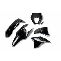 Plastic Kit black for Ktm EXC 125/XC W125 - EXC 200 - EXC 250/XC W250 - EXC-F 250/XCF W250 - EXC 300/XC W300 - EXC-F 350/XCF....