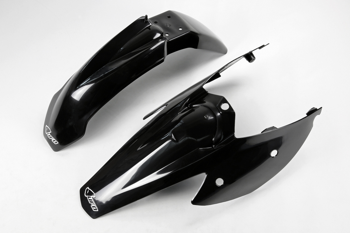 Fenders Kit black for Ktm SX 250/XC 250 (2004-06) - SX 125/XC 125 (2004-06) - SX 450 (2004-06) - REPLICA PLASTICS - KTFK502-0...