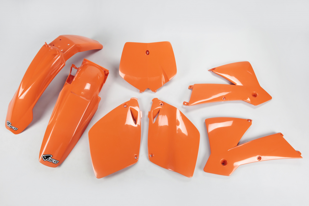 Plastic Kit orange for Ktm SX 250/XC 250 (2001-02) - SX 125/XC 125 (2001-02) - SX 400 (2001-02) - REPLICA PLASTICS - KTKIT501...