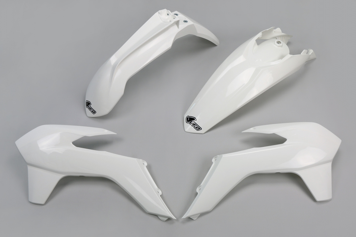 Plastic Kit white for Ktm EXC 125/XC W125 - EXC 200 - EXC 250/XC W250 - EXC-F 250/XCF W250 - EXC 300/XC W300 - EXC-F 350/XCF....