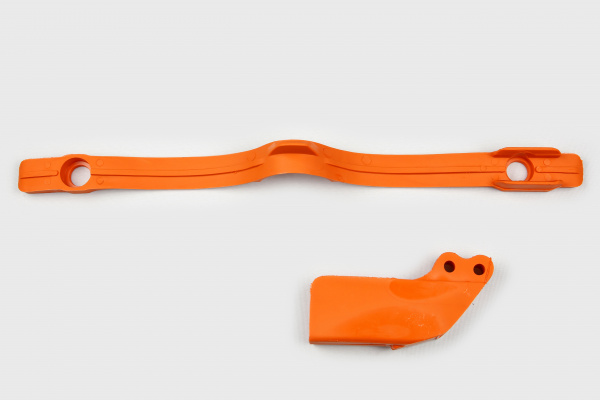 Chain guide+swingarm chain slider - orange 127 - Ktm - REPLICA PLASTICS - KT04004-127 - UFO Plast