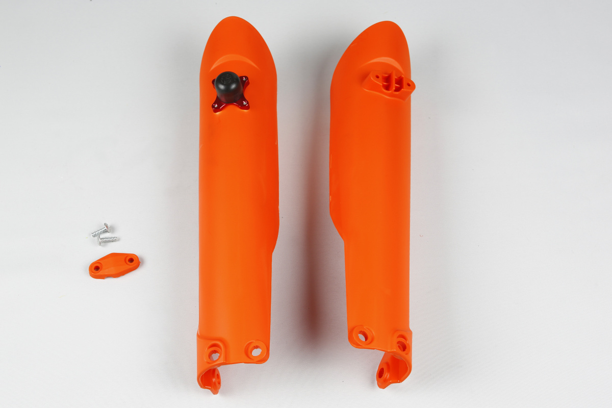 Fork Slider Protector + Quick Starter orange for Ktm SX 250/XC 250 - SX 125/XC 125 - SX 150 - SX-F 350/XCF 350 - SX-F 450/XC....
