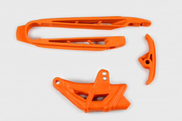 Chain guide+swingarm chain slider - orange 127 - Ktm - REPLICA PLASTICS - KT04005-127 - UFO Plast