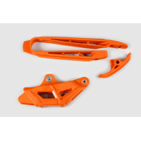 Chain guide+swingarm chain slider - orange 127 - Ktm - REPLICA PLASTICS - KT04034-127 - UFO Plast