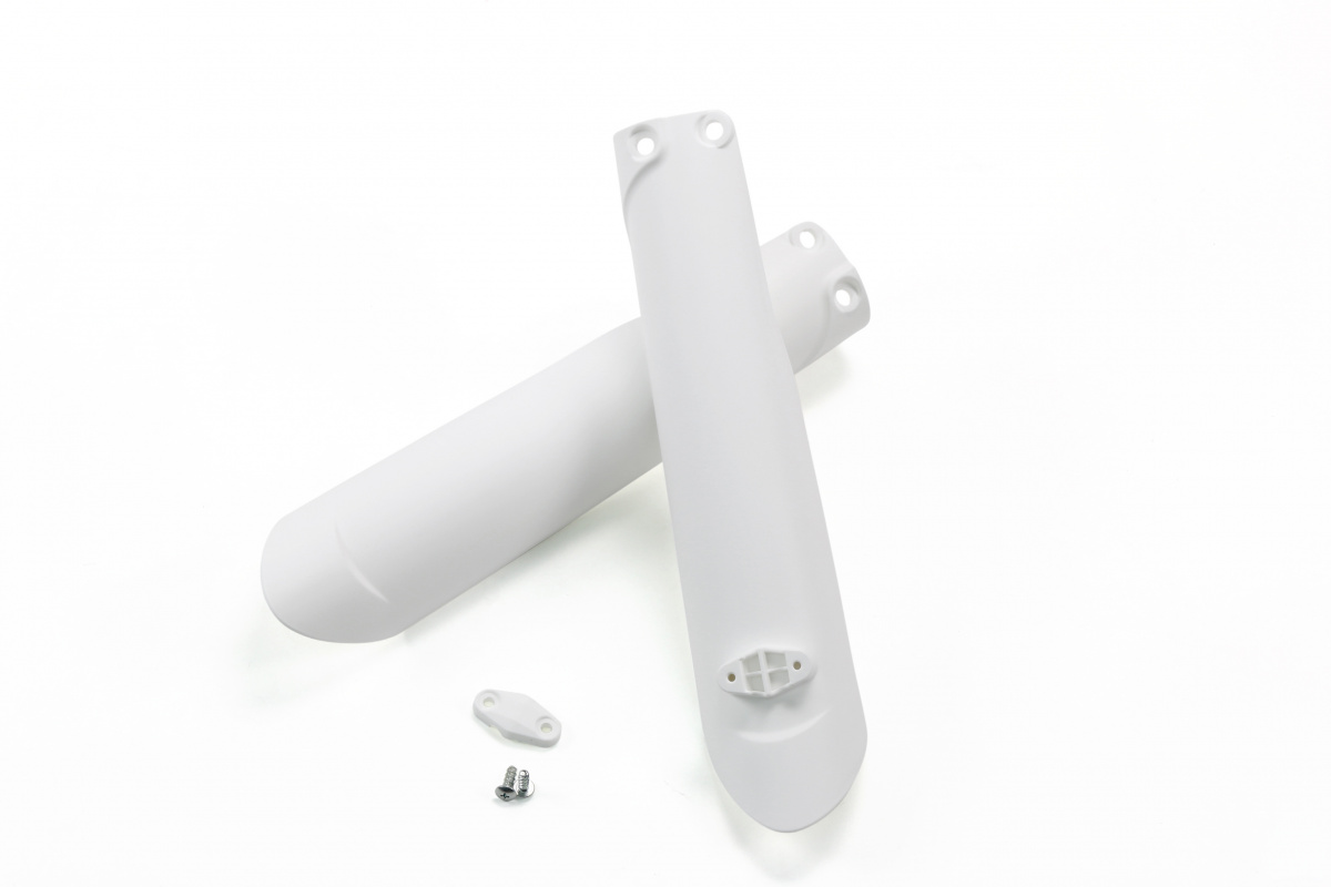 Fork Slider Protectors white for Ktm SX 250/XC 250 - SX 125/XC 125 - EXC 125/XC W125 - SX 150 - EXC 150/XC W150 / XC W150TPI....