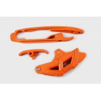 Chain guide+swingarm chain slider - orange 127 - Ktm - REPLICA PLASTICS - KT04067-127 - UFO Plast