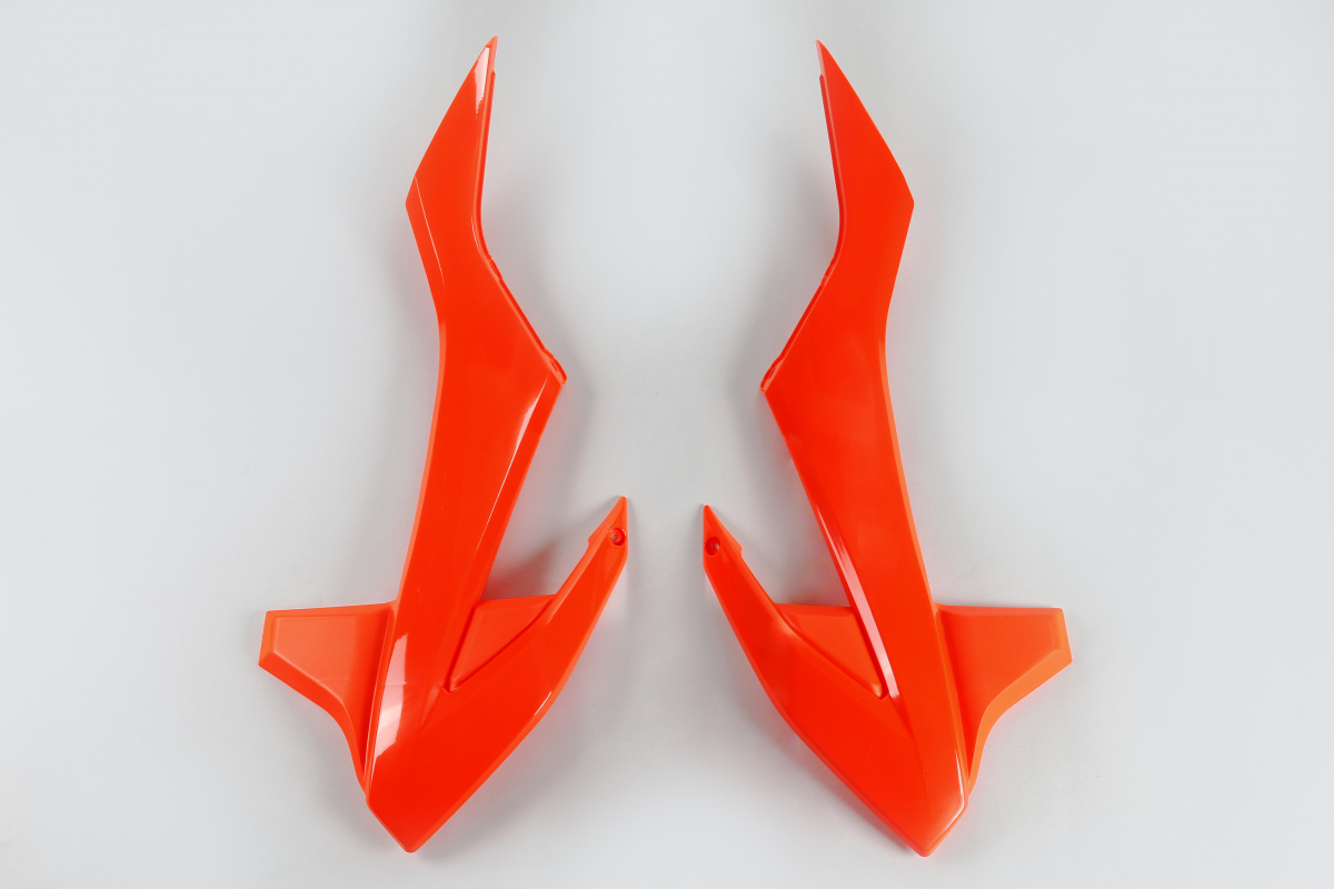 Radiator covers - neon orange - Ktm - REPLICA PLASTICS - KT04085-FFLU - UFO Plast