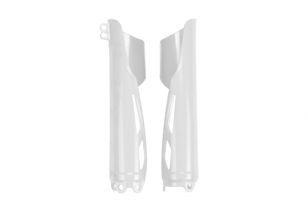 Fork slider protectors - white 041 - Honda - REPLICA PLASTICS - HO04695-041 - UFO Plast
