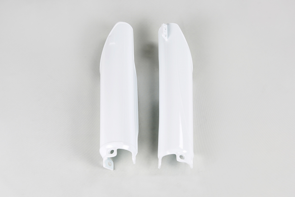 Fork slider protectors - white 041 - Honda - REPLICA PLASTICS - HO03672-041 - UFO Plast