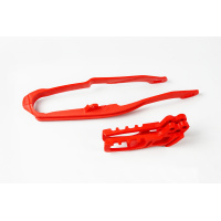 Chain guide+swingarm chain slider - red 070 - Honda - REPLICA PLASTICS - HO04632-070 - UFO Plast
