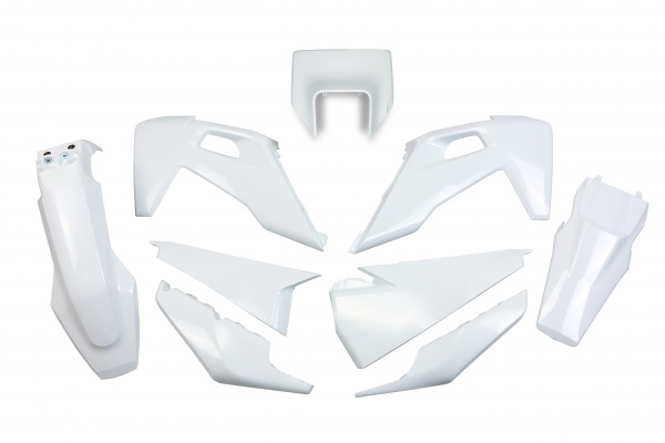 Complete body kit / With headlight - white 041 - Husqvarna - REPLICA PLASTICS - HUKIT623-041 - UFO Plast