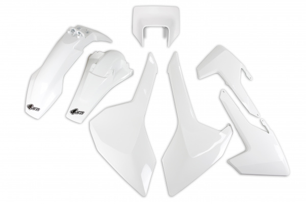 Plastic kit / With headlight Husqvarna - white 041 - REPLICA PLASTICS - HUKIT621-041 - UFO Plast