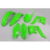 Plastic Kit green for Kawasaki KXF 450 (2013-15) - REPLICA PLASTICS - KAKIT220-026 - Ufo Plast