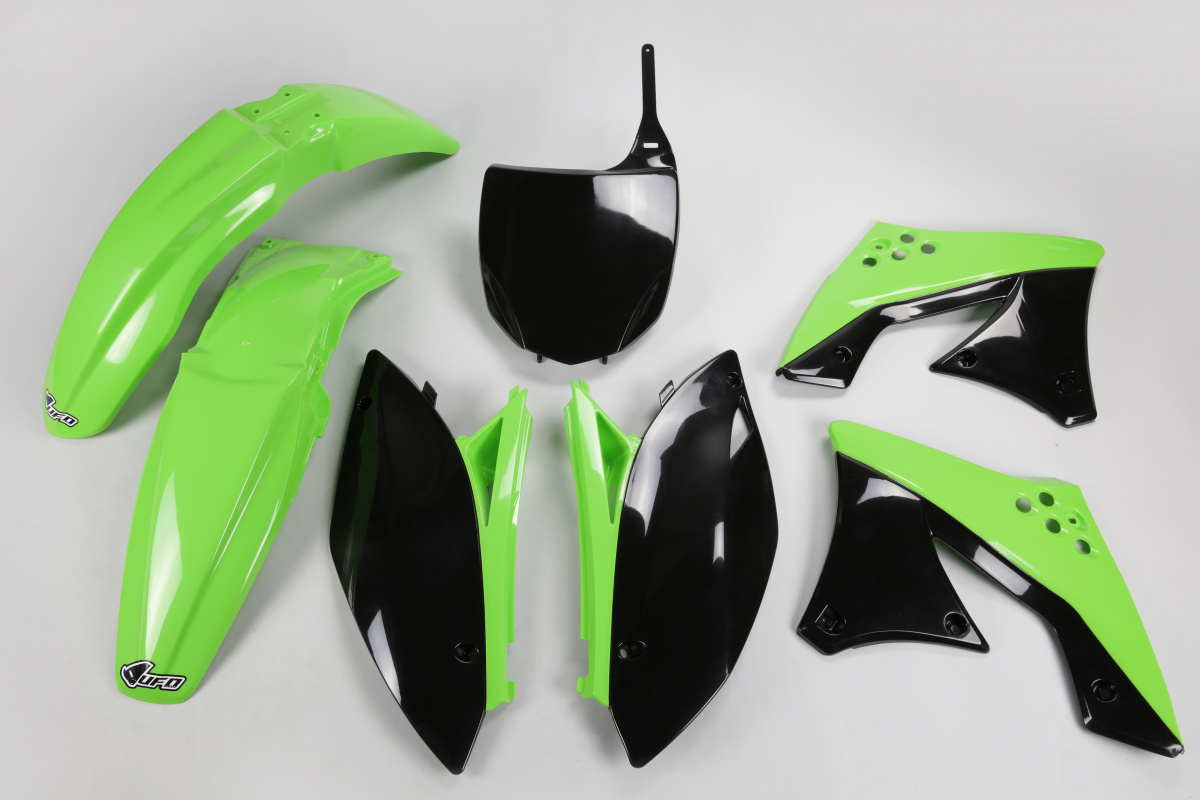 Plastic Kit OEM Color 09 & 12 for Kawasaki KXF 250 (2009-12) - REPLICA PLASTICS - KAKIT212-999 - Ufo Plast