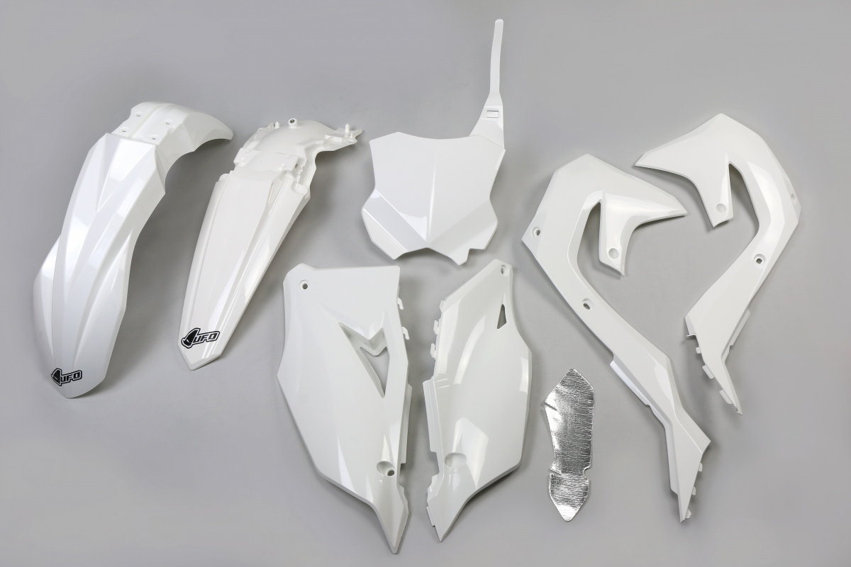 Plastic Kit white for Kawasaki KXF 250 (2021-24) - KXF 450 (2019-23) - REPLICA PLASTICS - KAKIT227-047 - Ufo Plast