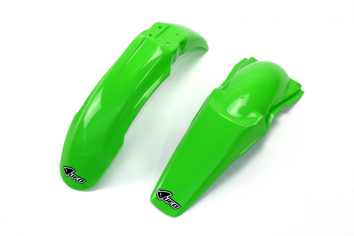 Fenders Kit OEM Color for Kawasaki KX 125 (2003-08) - KX 250 (2003-08) - REPLICA PLASTICS - KAFK201-999 - Ufo Plast