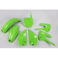 Plastic Kit green for Kawasaki KX 85 (2001-13) - KX 100 (2001-13) - REPLICA PLASTICS - KAKIT214-026 - Ufo Plast