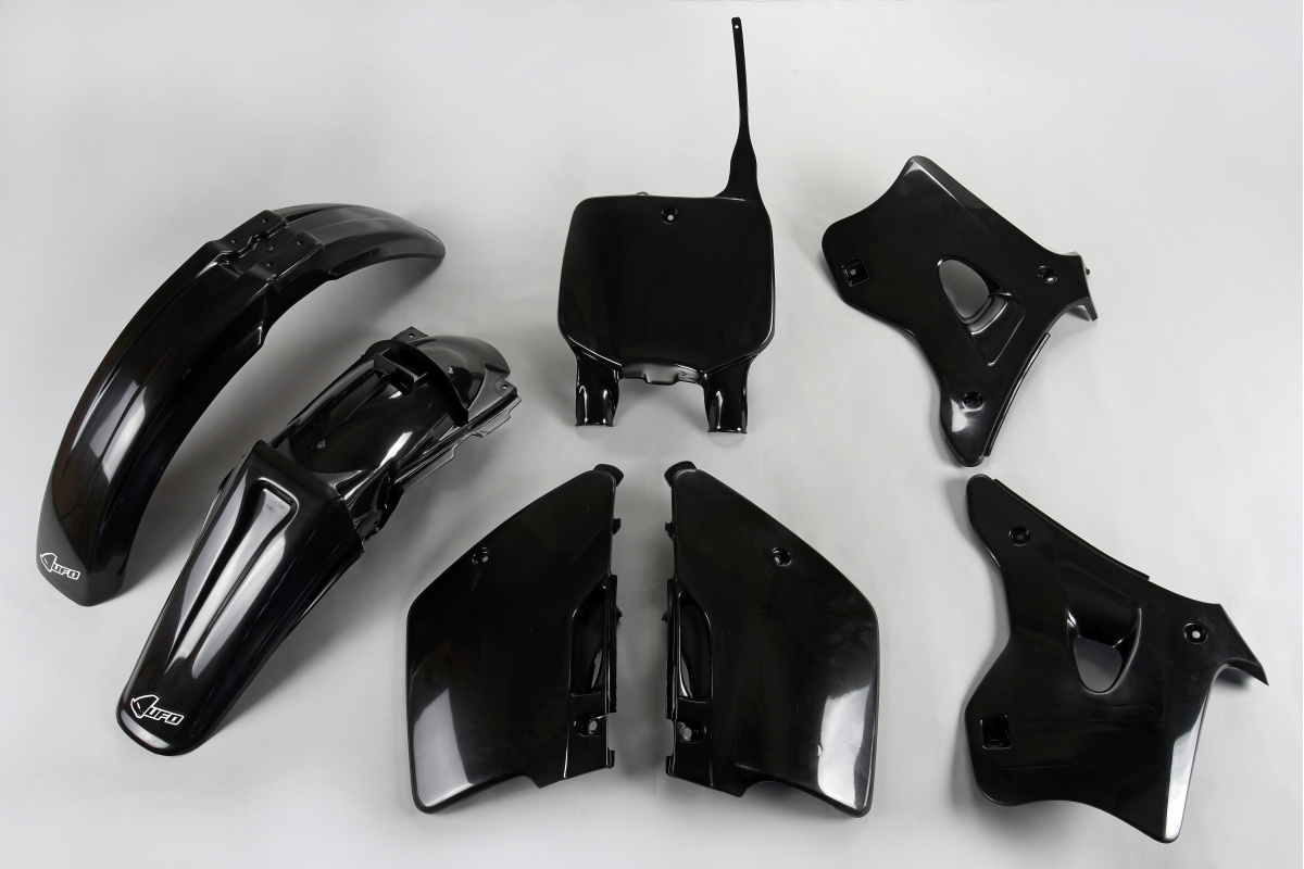 Plastic Kit black for Kawasaki KX 125 (1996-98) - KX 250 (1996-98) - REPLICA PLASTICS - KAKIT192-001 - Ufo Plast