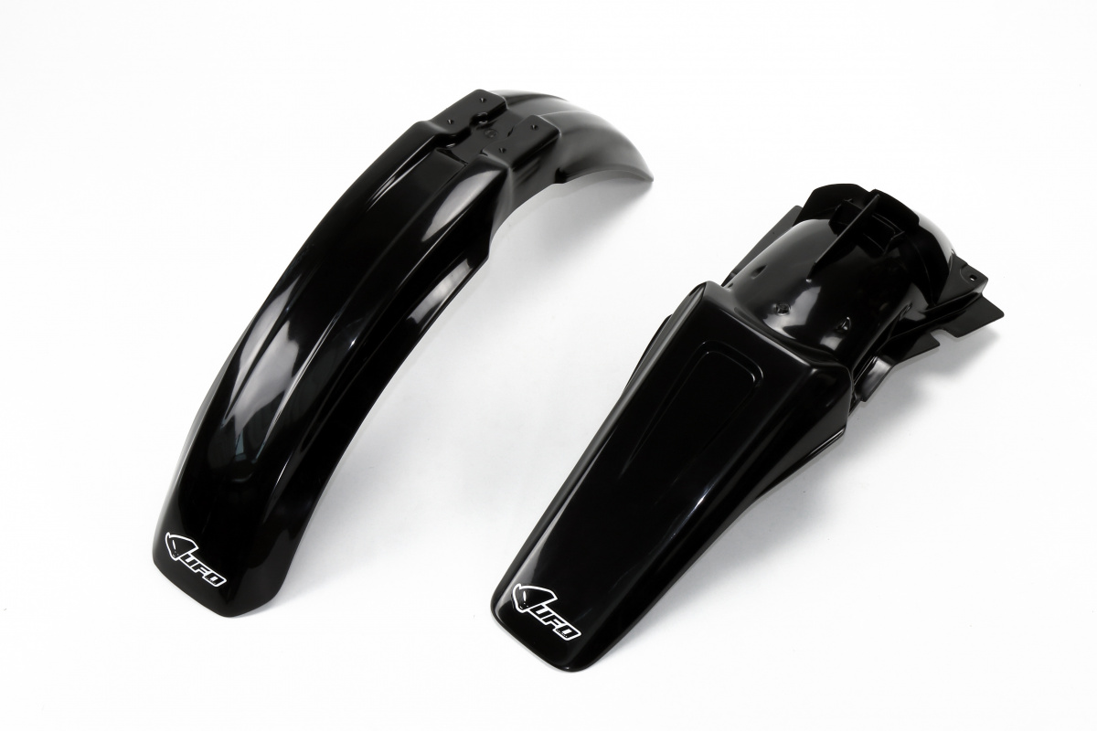 Fenders Kit black for Kawasaki KX 125 (1999-02) - KX 250 (1999-02) - REPLICA PLASTICS - KAFK200-001 - Ufo Plast