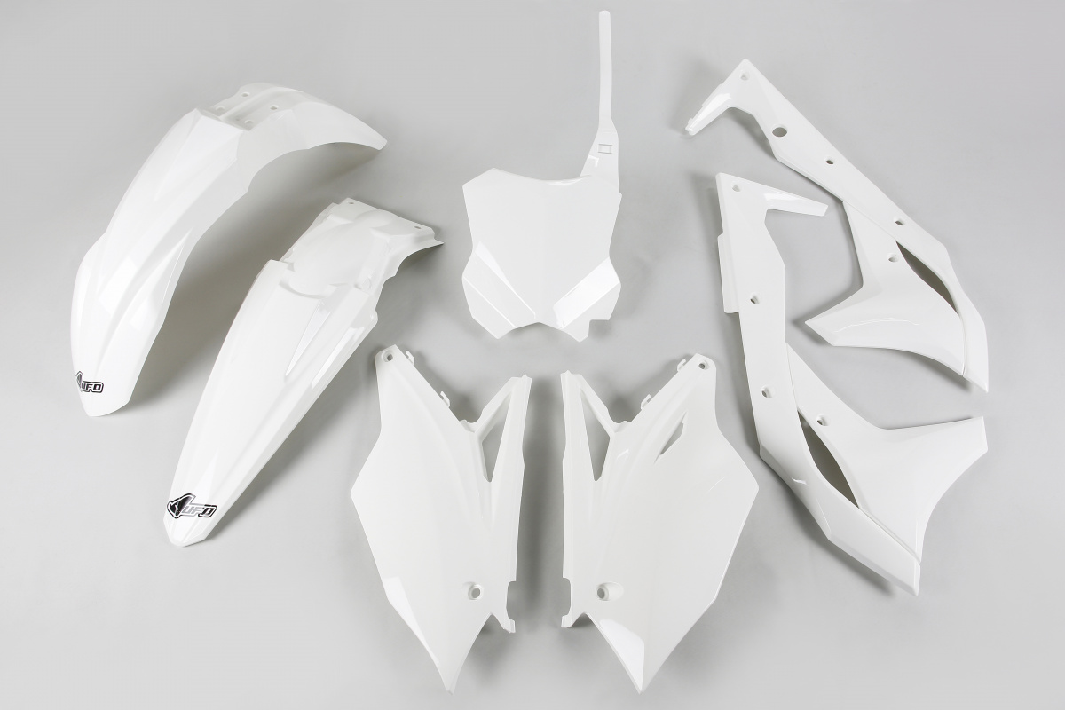 Plastic Kit white for Kawasaki KXF 250 (2017) - REPLICA PLASTICS - KAKIT224-047 - Ufo Plast