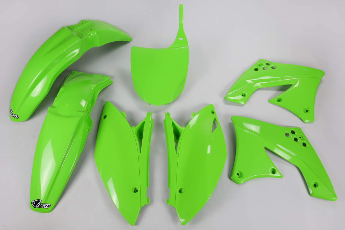 Plastic Kit green for Kawasaki KXF 450 (2009-11) - REPLICA PLASTICS - KAKIT213-026 - Ufo Plast