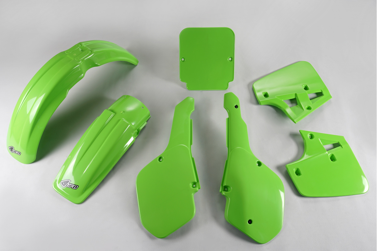 Plastic Kit green for Kawasaki KX 250 (1987) - KX 500 (1987) - REPLICA PLASTICS - KAKIT191-026 - Ufo Plast