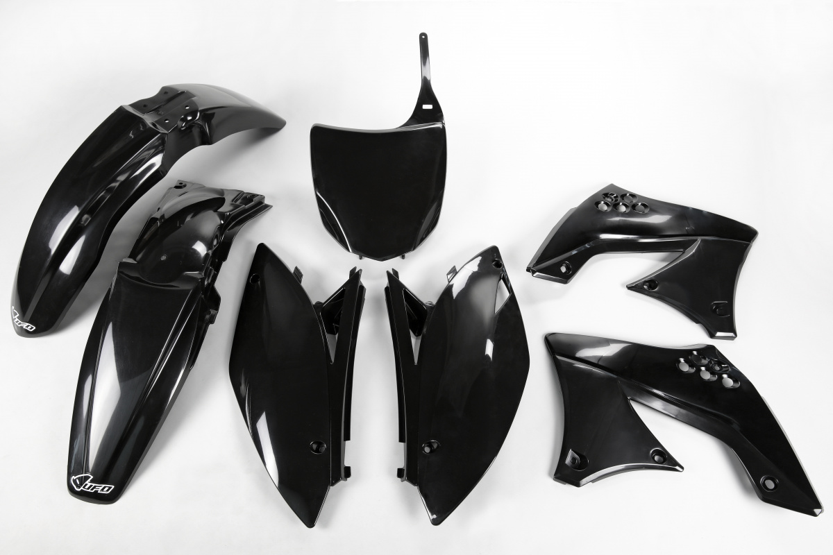 Plastic Kit black for Kawasaki KXF 450 (2009-11) - REPLICA PLASTICS - KAKIT213-001 - Ufo Plast