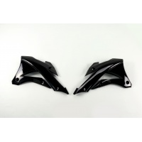 Radiator covers - black - Kawasaki - REPLICA PLASTICS - KA04728-001 - UFO Plast