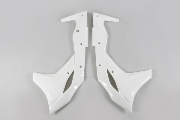 Radiator covers - white 047 - Kawasaki - REPLICA PLASTICS - KA04747-047 - UFO Plast