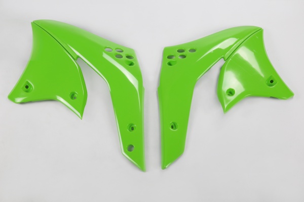 Radiator covers - green - Kawasaki - REPLICA PLASTICS - KA03787-026 - UFO Plast