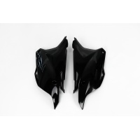 Side Panels black for Kawasaki KX 85 (2014-25) - KX 100 (2014-21) - KX 112 (2022-25) - REPLICA PLASTICS - KA04729-001 - Ufo P...