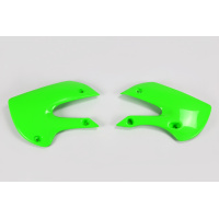 Radiator covers - green - Kawasaki - REPLICA PLASTICS - KA03733-026 - UFO Plast
