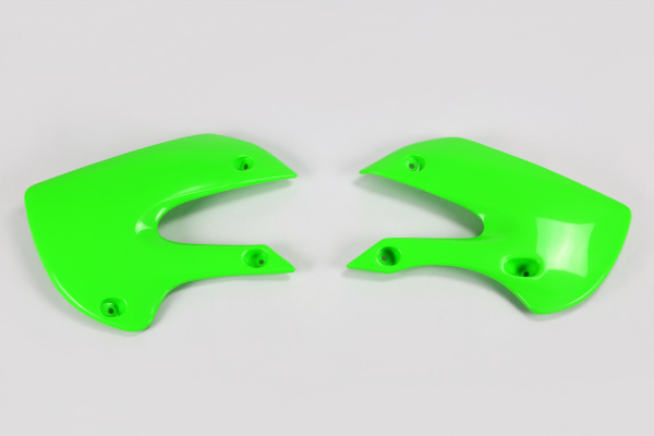 Radiator covers - green - Kawasaki - REPLICA PLASTICS - KA03733-026 - UFO Plast