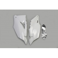Side Panels white for Kawasaki KXF 250 (2021-24) - KXF 450 (2019-23) - REPLICA PLASTICS - KA04752-047 - Ufo Plast