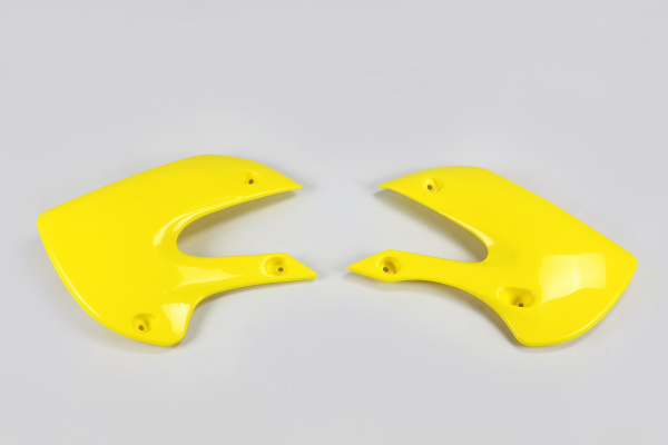 Radiator covers - yellow 102 - Kawasaki - REPLICA PLASTICS - KA03733-102 - UFO Plast