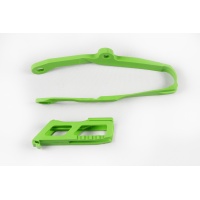 Chain Guide + Swingarm Chain Slider green for Kawasaki KXF 250 (2017-20) - KXF 450 (2016-18) - REPLICA PLASTICS - KA04744-026...