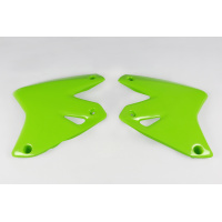 Radiator covers - green - Kawasaki - REPLICA PLASTICS - KA03742-026 - UFO Plast