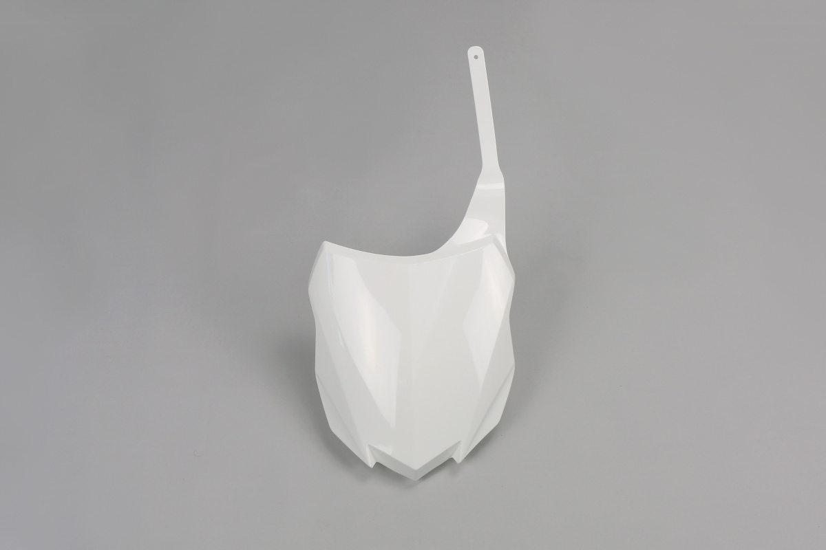 Front Number Plate white for Kawasaki KXF 250 (2013-16) - KXF 450 (2013-15) - REPLICA PLASTICS - KA04724-047 - Ufo Plast