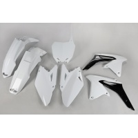 Plastic Kit white for Suzuki RMZ 450 (2008-17) - REPLICA PLASTICS - SUKIT409-041 - Ufo Plast