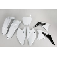 Plastic Kit white for Suzuki RMZ 250 (2010-18) - REPLICA PLASTICS - SUKIT411-041 - Ufo Plast