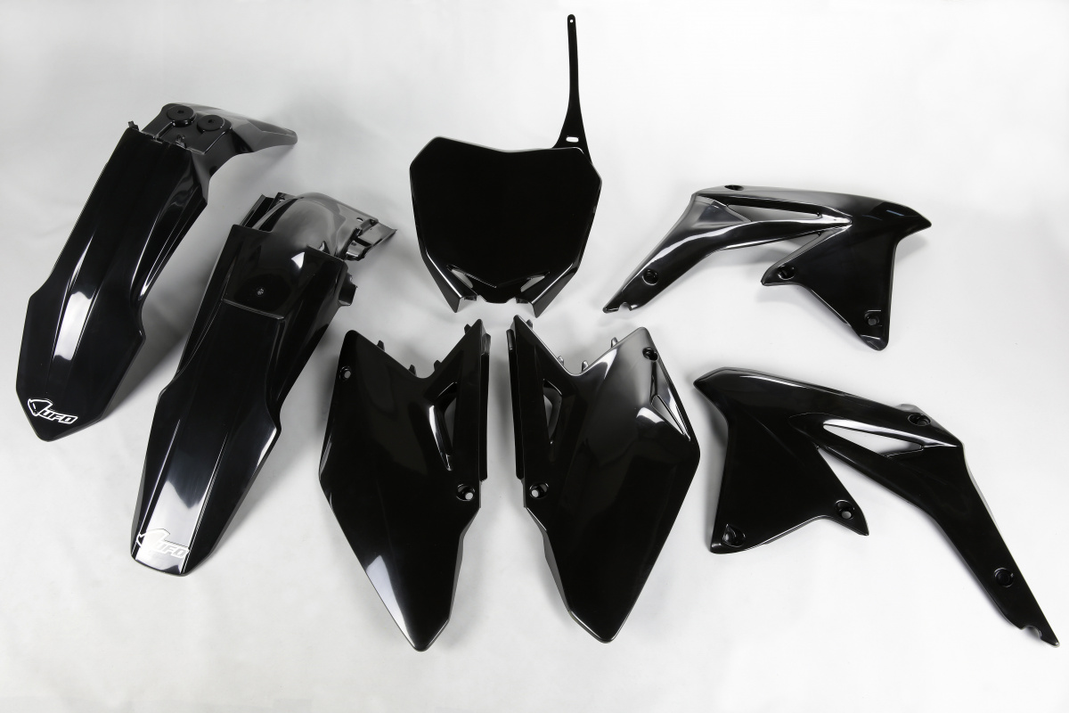 Plastic Kit black for Suzuki RMZ 450 (2008-17) - REPLICA PLASTICS - SUKIT409-001 - Ufo Plast