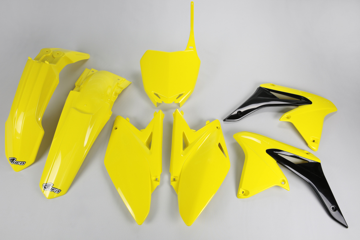 Plastic Kit yellow for Suzuki RMZ 250 (2010-18) - REPLICA PLASTICS - SUKIT411-102 - Ufo Plast