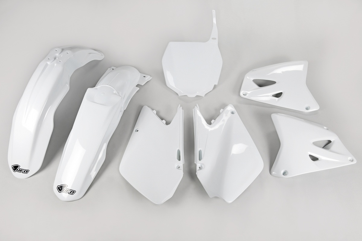 Plastic Kit white for Suzuki RM 125 (2001-25) - RM 250 (2001-25) - REPLICA PLASTICS - SUKIT402-041 - Ufo Plast
