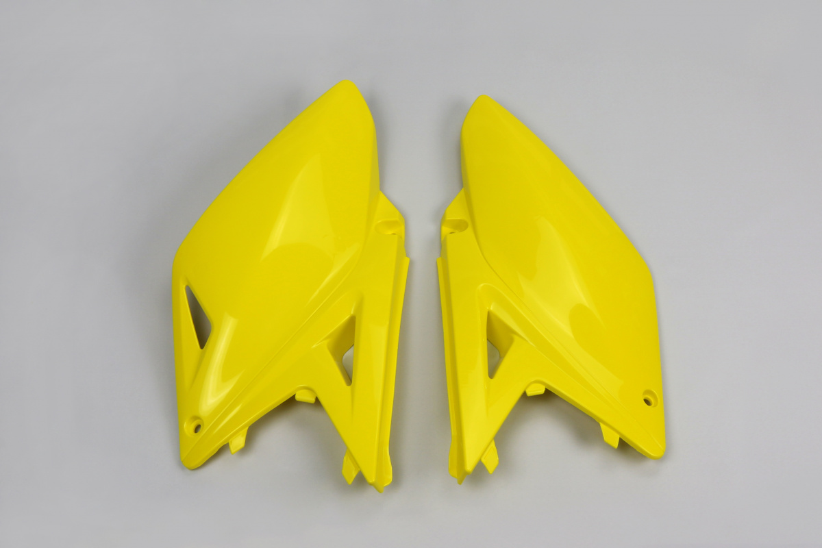 Side Panels yellow for Suzuki RMZ 250 (2010-18) - REPLICA PLASTICS - SU04929-102 - Ufo Plast