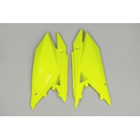 Side Panels neon yellow for Suzuki RMZ 250 (2019-25) - RMZ 450 (2018-25) - REPLICA PLASTICS - SU04942-DFLU - Ufo Plast