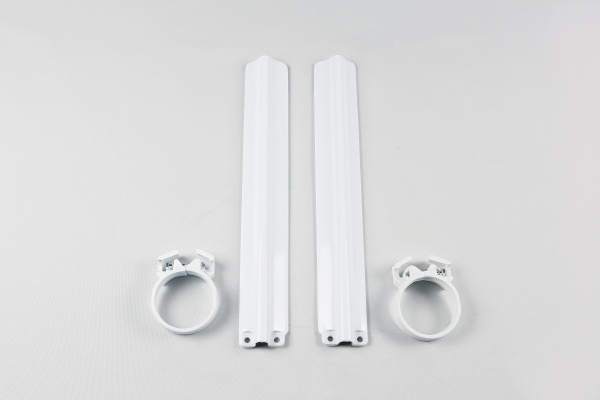 Fork slider protectors - white 041 - Suzuki - REPLICA PLASTICS - SU02925-041 - UFO Plast