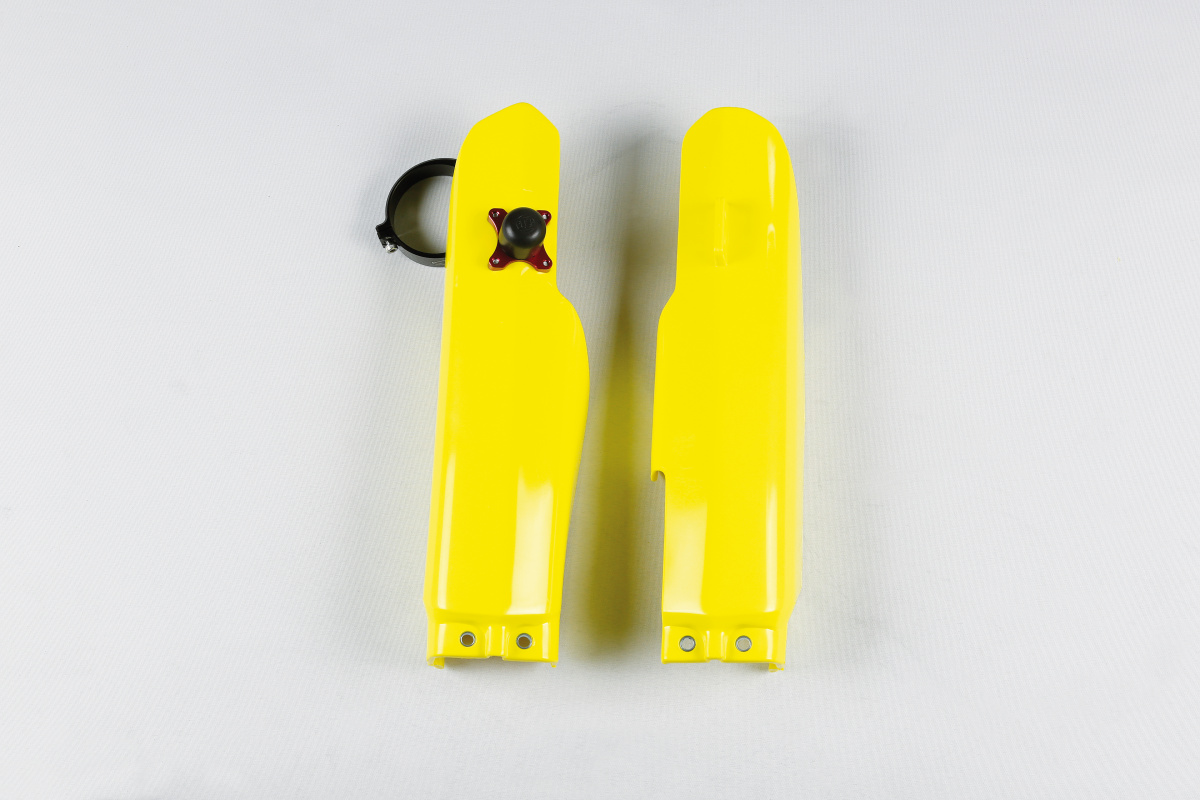 Fork Slider Protector + Quick Starter yellow for Suzuki RM 85 (2000-25) - REPLICA PLASTICS - SU03959-102 - Ufo Plast