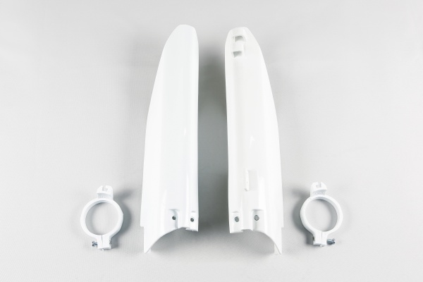 Fork slider protectors - white 041 - Suzuki - REPLICA PLASTICS - SU03905-041 - UFO Plast