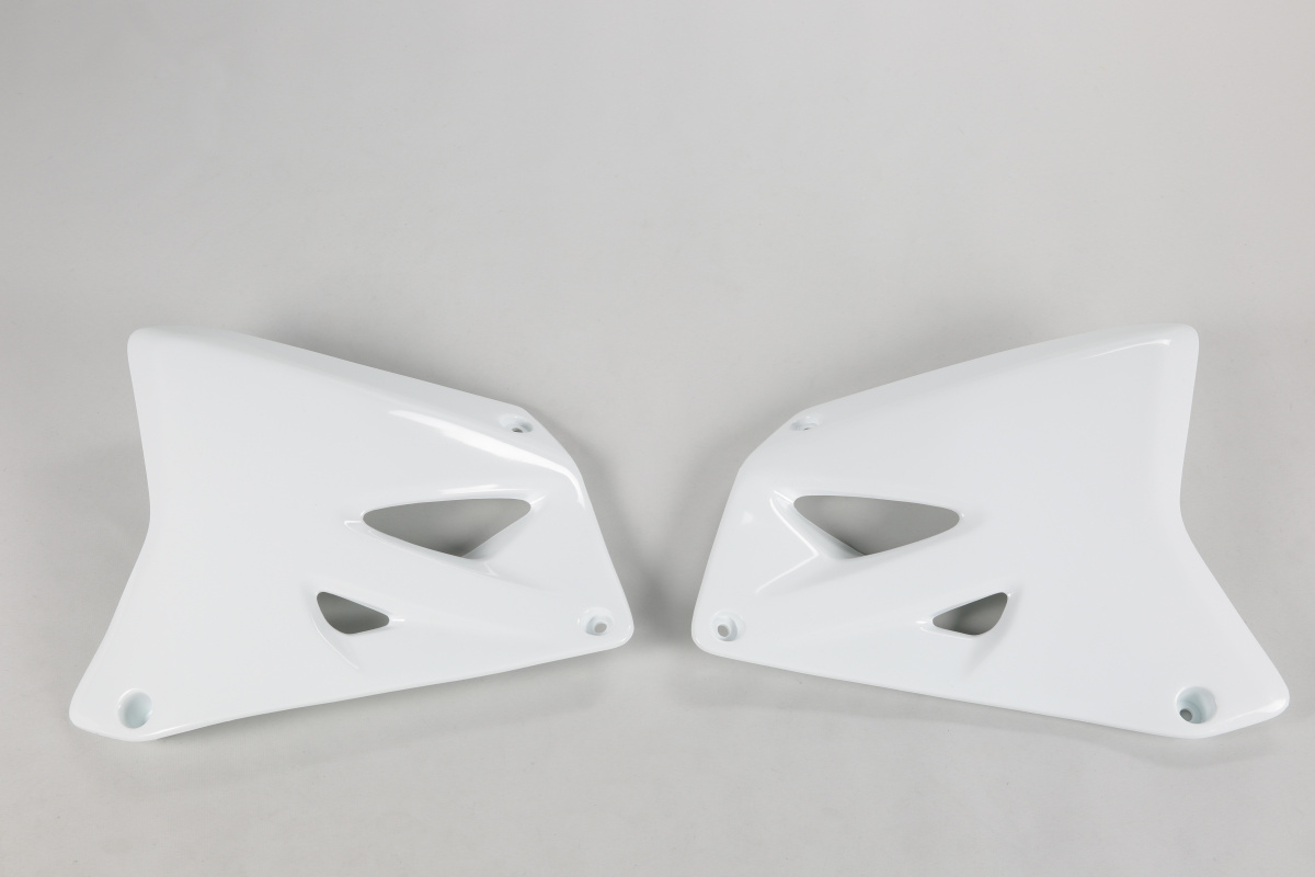 Radiator Covers white for Suzuki RM 125 (2001-25) - RM 250 (2001-25) - REPLICA PLASTICS - SU03987-041 - Ufo Plast